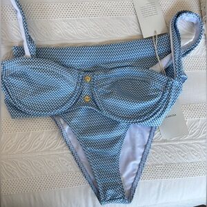Tularosa Blue Gingham Bikini